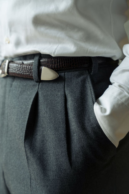 Szare spodnie flanelowe - Parma