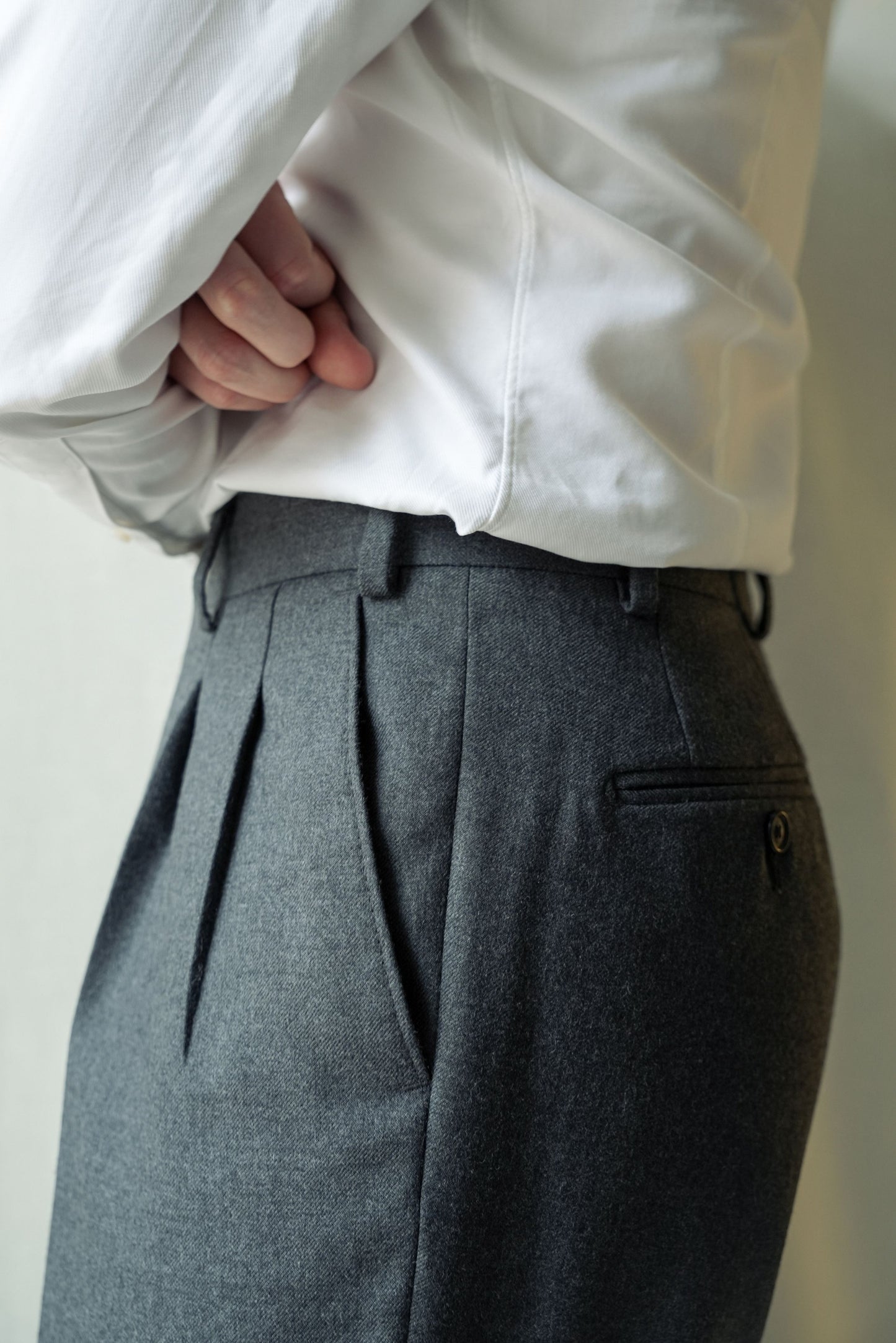 Szare spodnie flanelowe - Parma