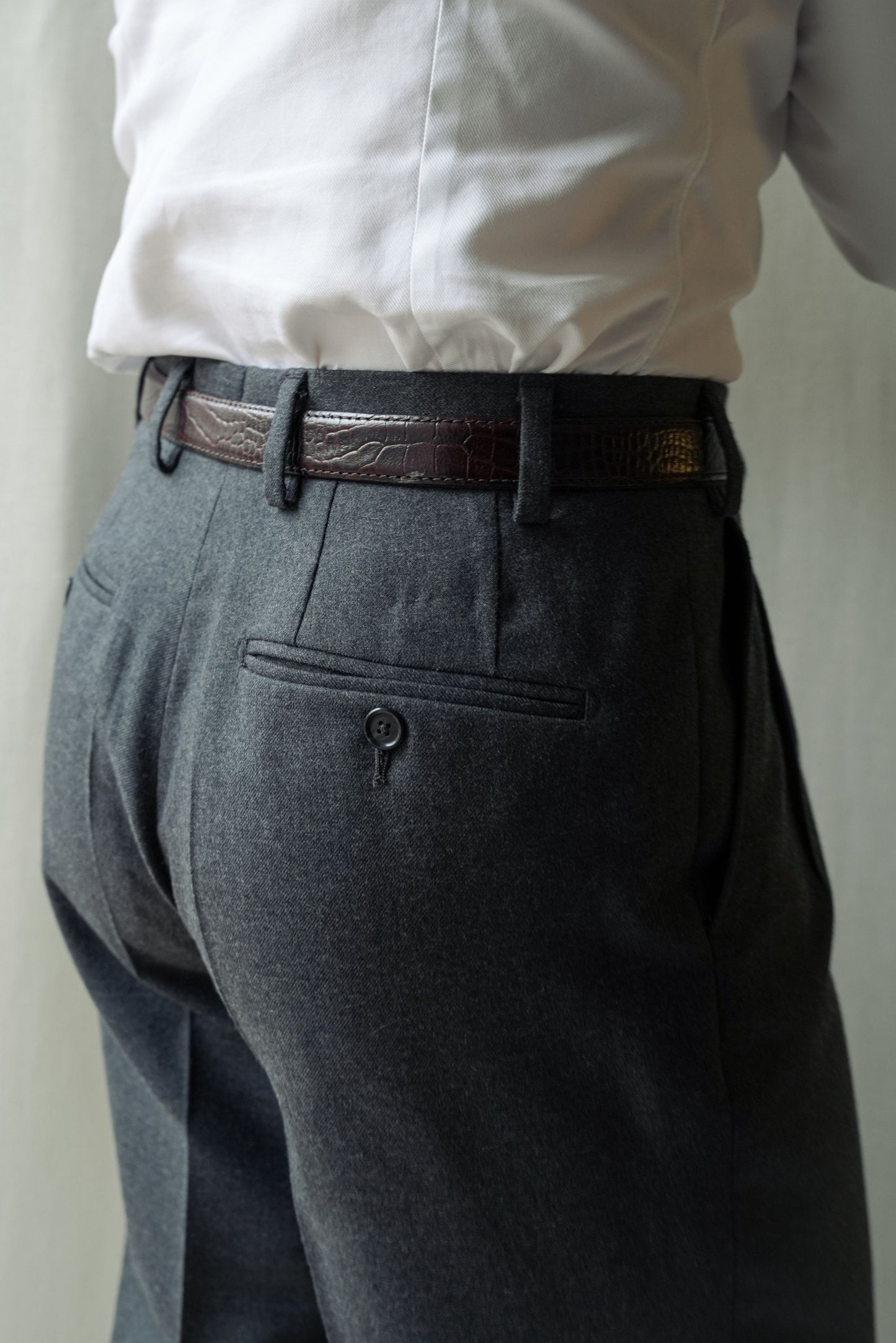 Szare spodnie flanelowe - Parma