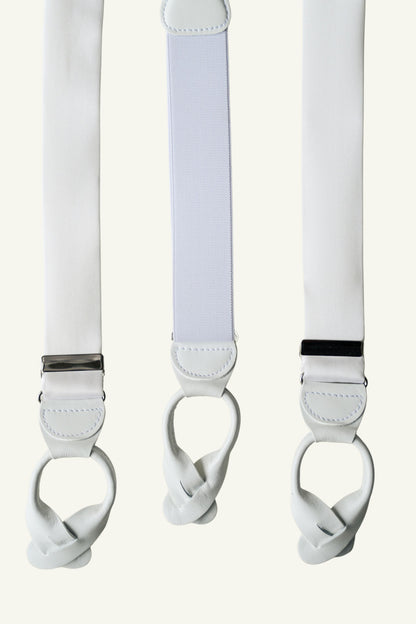 Białe Szelki z Jedwabiu