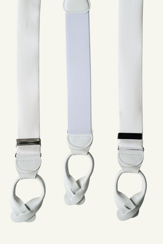 Białe Szelki z Jedwabiu