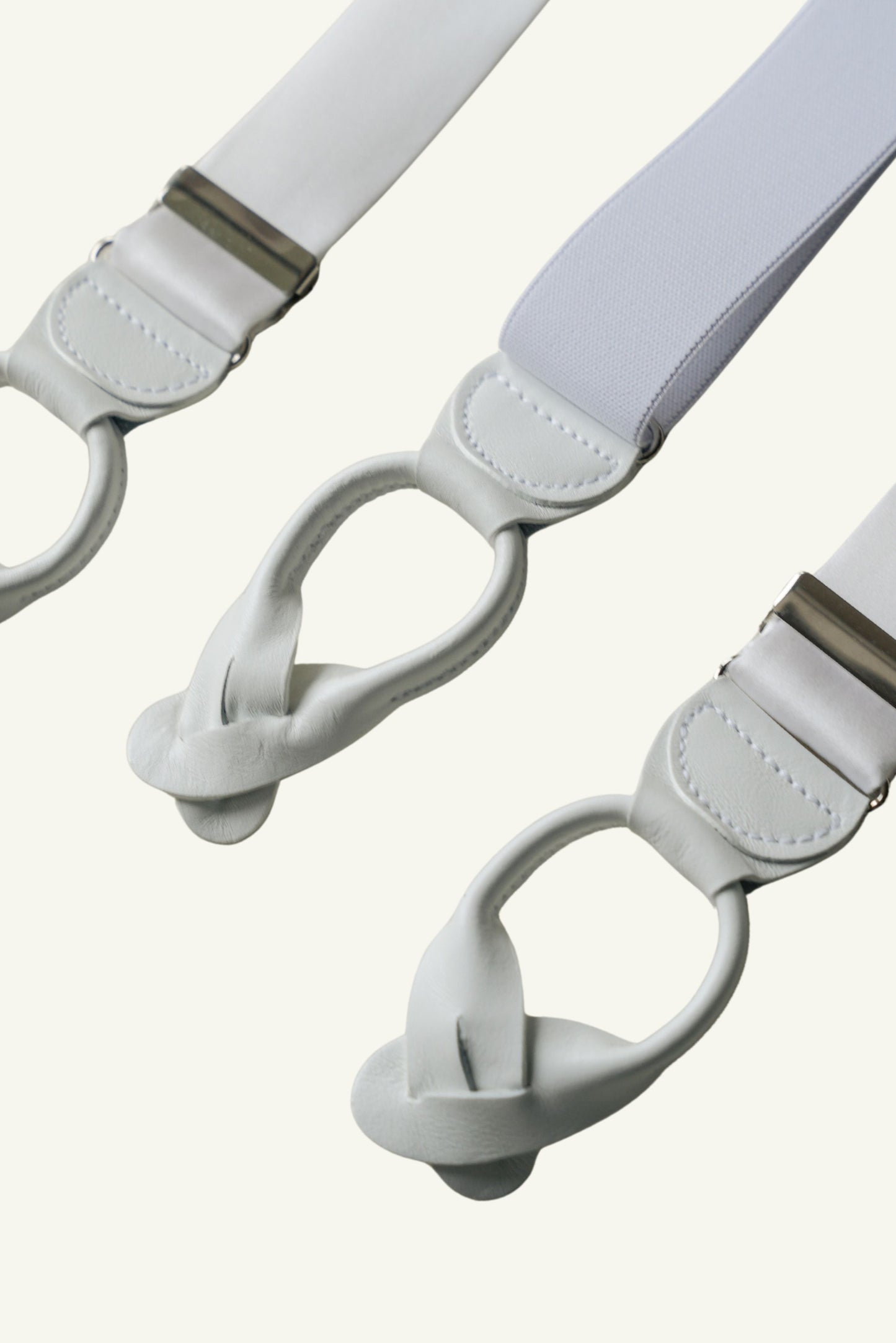 Białe Szelki z Jedwabiu