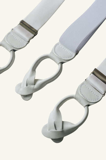 Białe Szelki z Jedwabiu